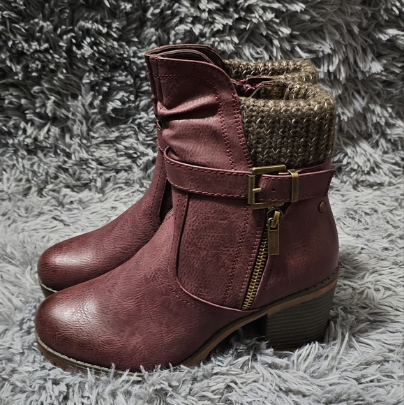 Shoes - Hawkwell Women's Zipper Chunky Heel Ankle Booties Size 6